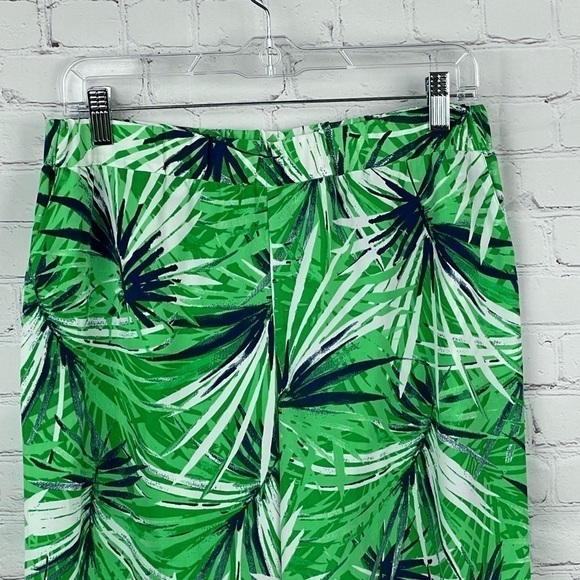 CREMIEUX INA Pants Tropical Leaf Medium Pull On Elastic Waist - Picture 3 of 11